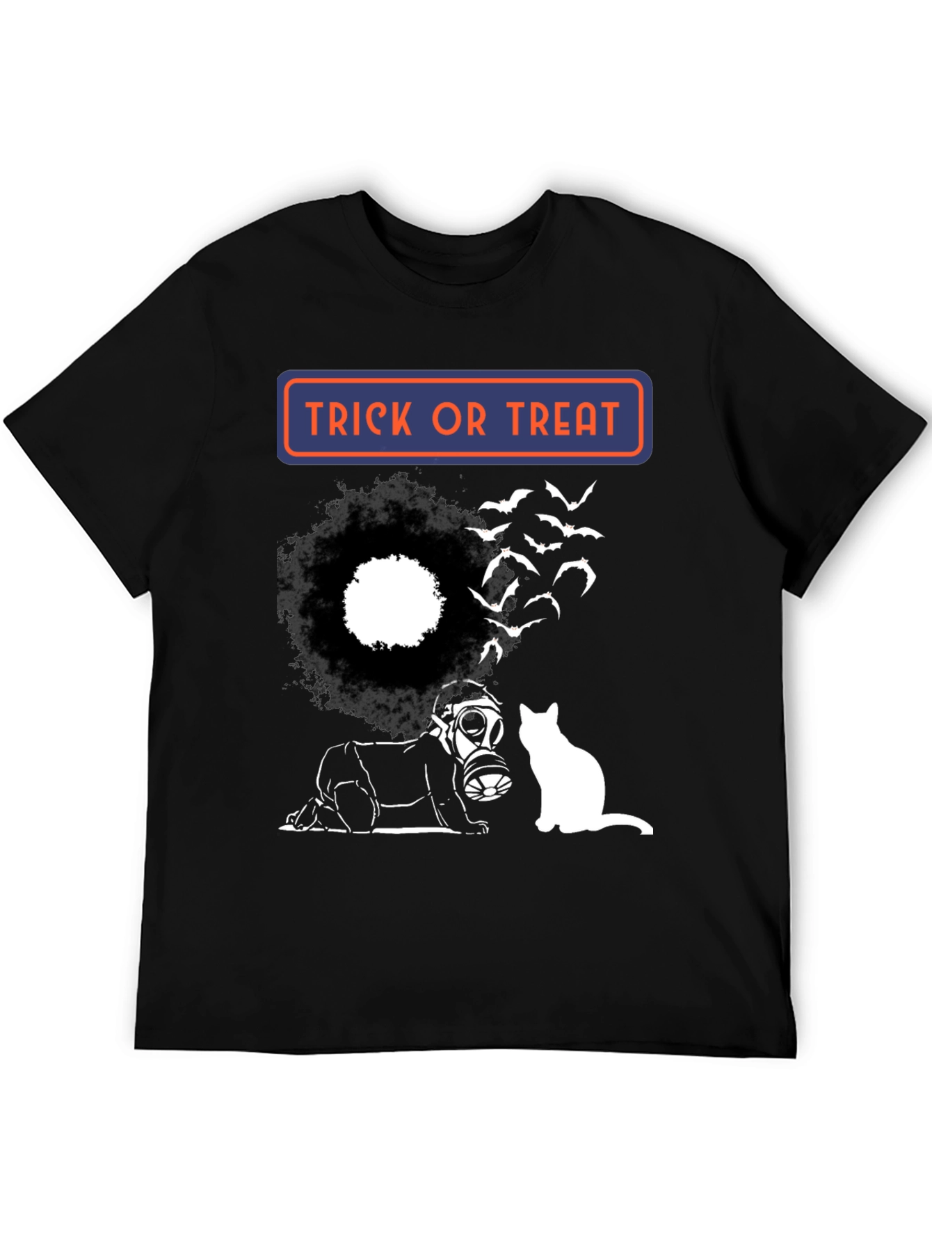Halloween Trick or Treat T-Shirt with Cat