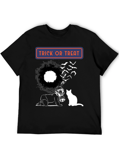 Halloween Trick or Treat T-Shirt with Cat
