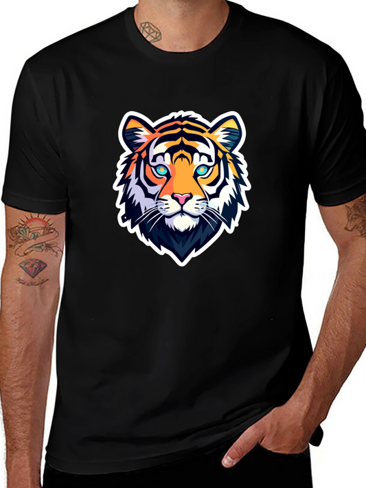 Cool Tiger Graphic Tee - Mens Black T-Shirt