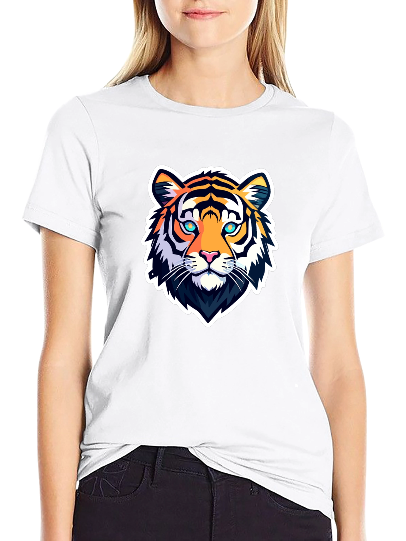 Cool Tiger Graphic Tee - Mens Black T-Shirt