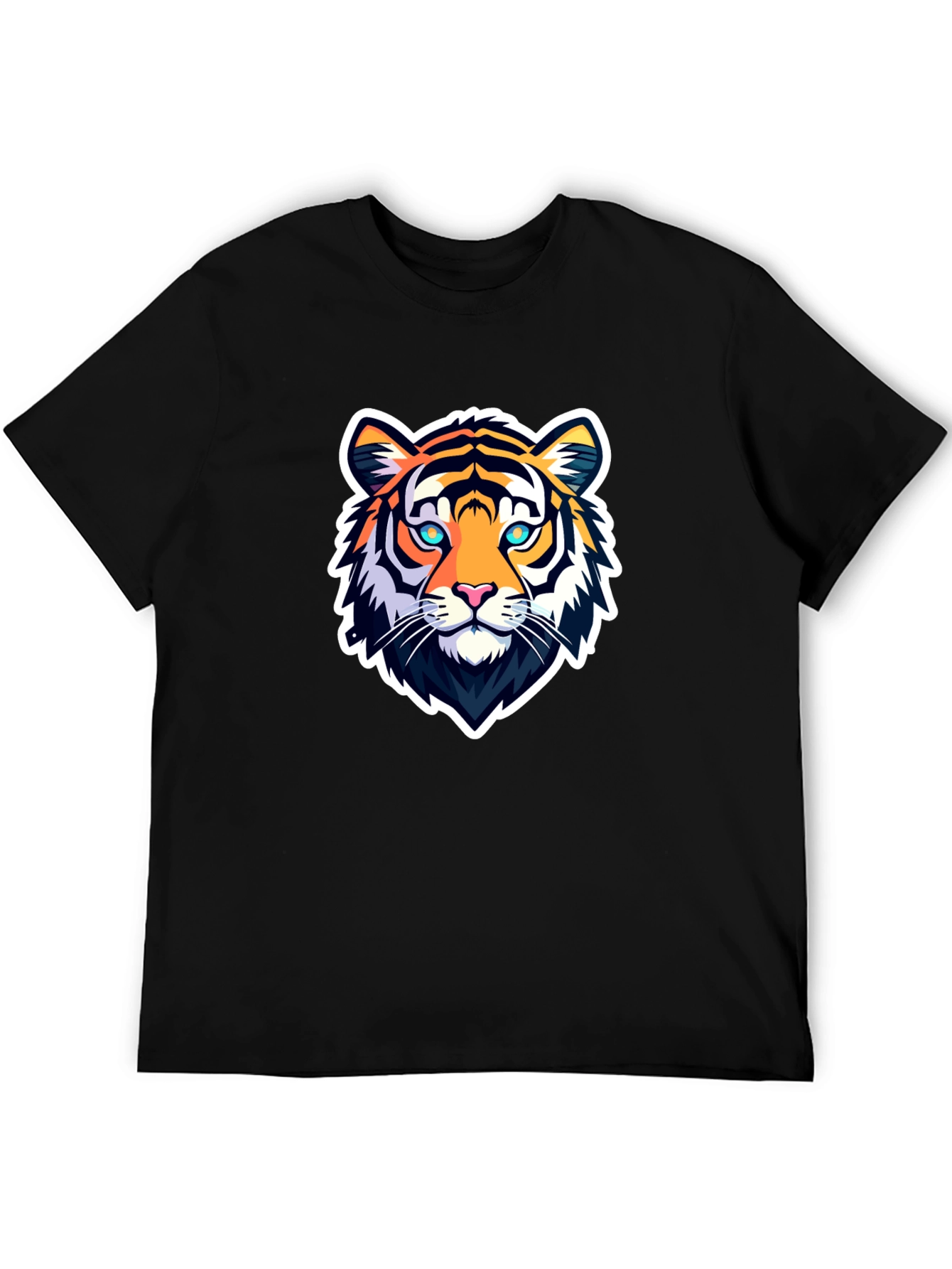 Cool Tiger Graphic Tee - Mens Black T-Shirt