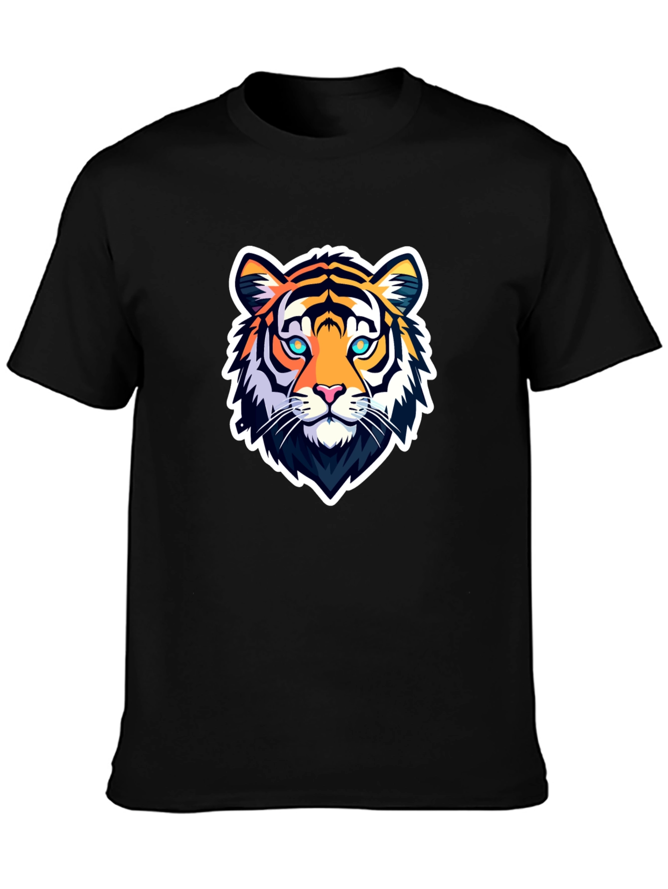 Cool Tiger Graphic Tee - Mens Black T-Shirt