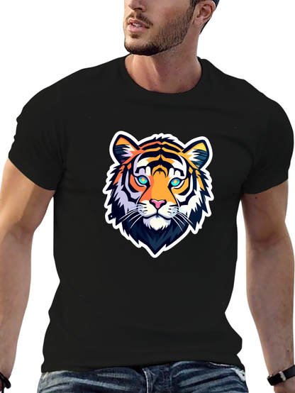 Cool Tiger Graphic Tee - Mens Black T-Shirt