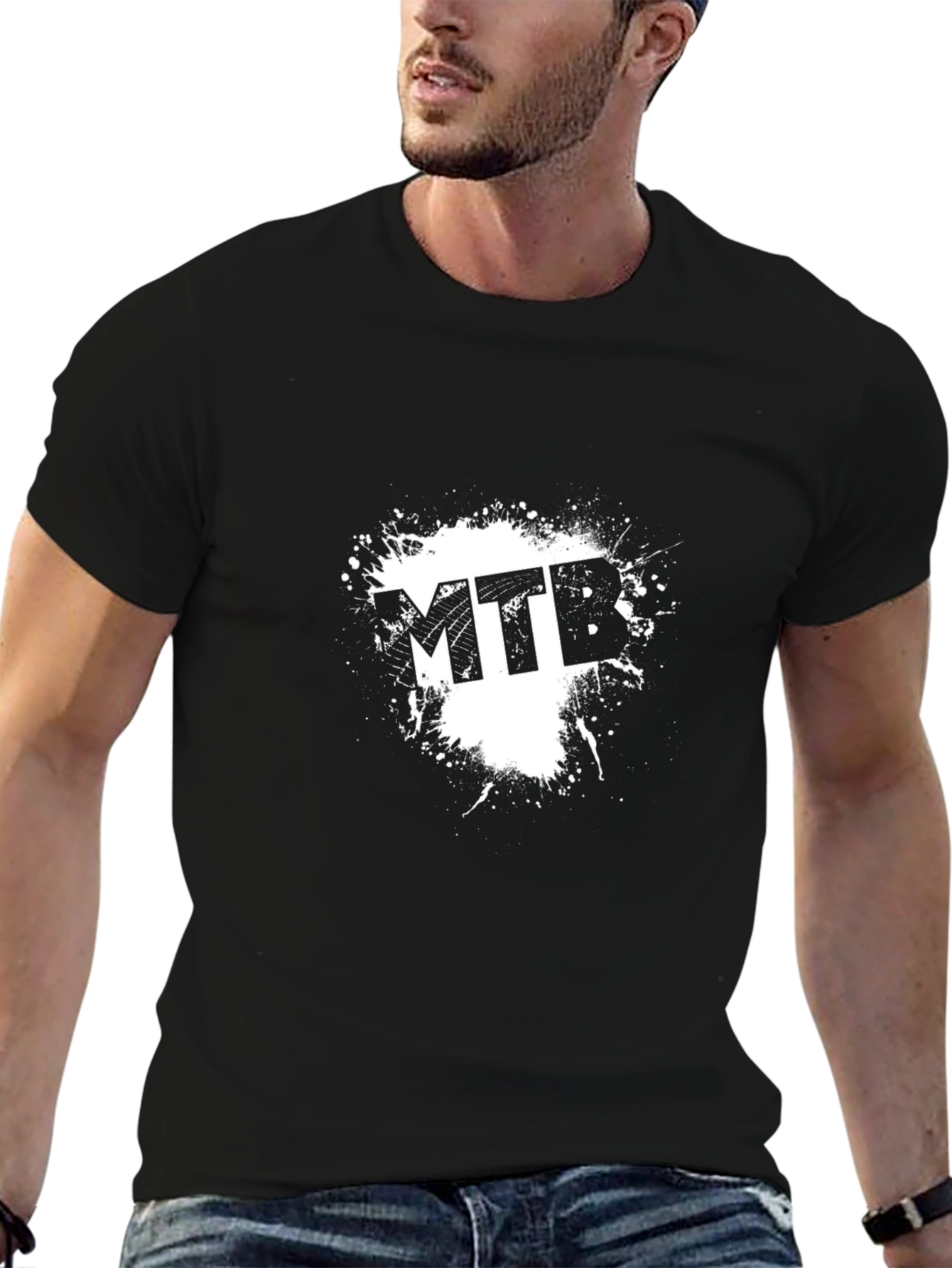 Mens Black MTB Graphic T-Shirt
