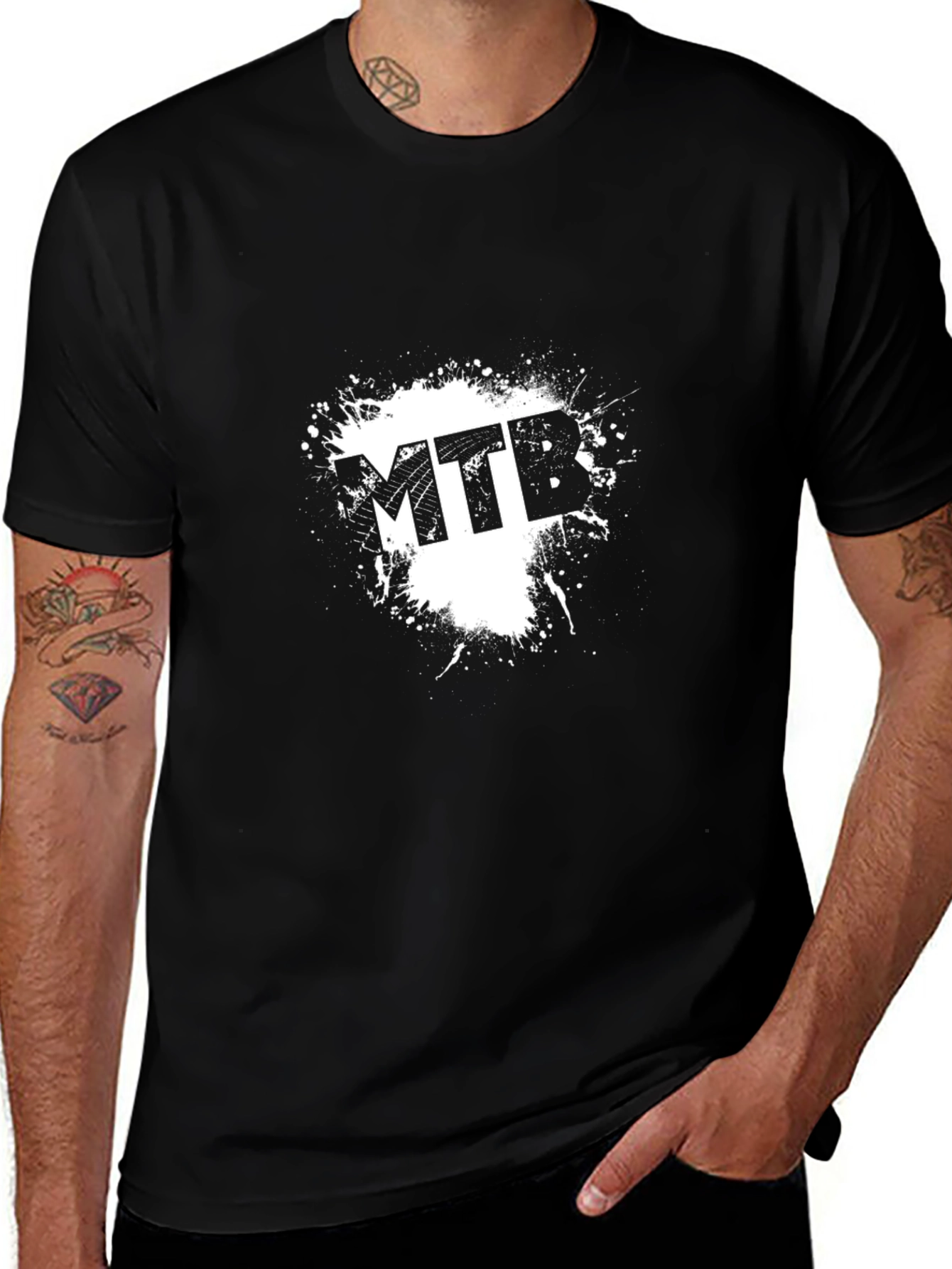 Mens Black MTB Graphic T-Shirt