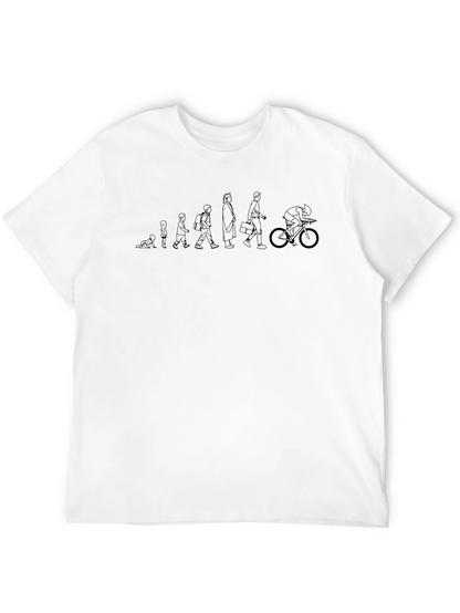 Evolution of Cyclist Black T-Shirt