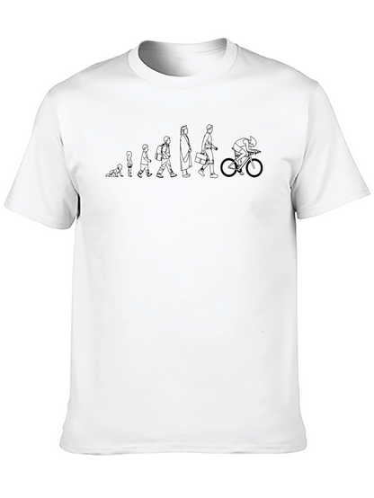 Evolution of Cyclist Black T-Shirt