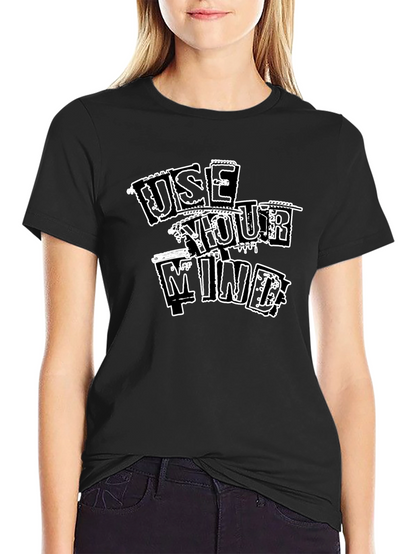 Use Your Mind Graphic T-Shirt - Black