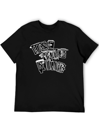 Use Your Mind Graphic T-Shirt - Black