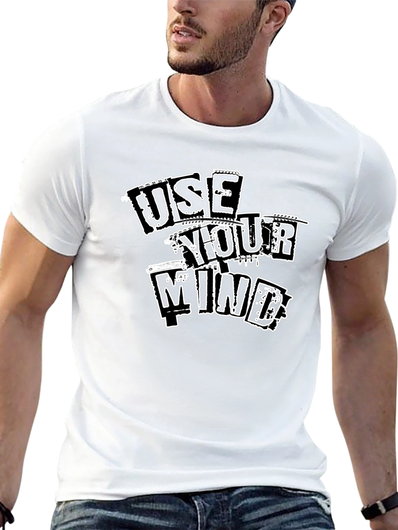 Use Your Mind Graphic T-Shirt - Black