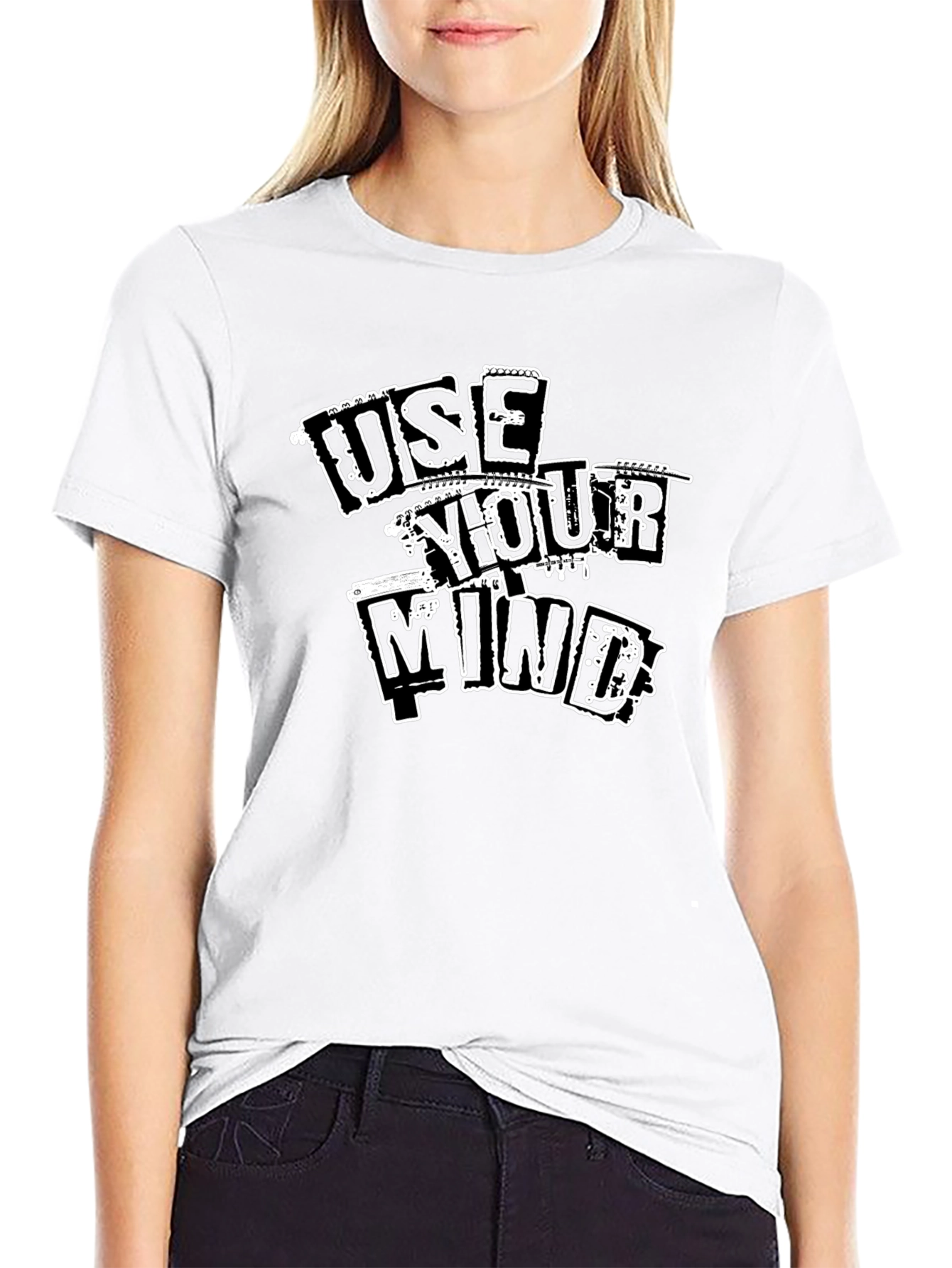 Use Your Mind Graphic T-Shirt - Black