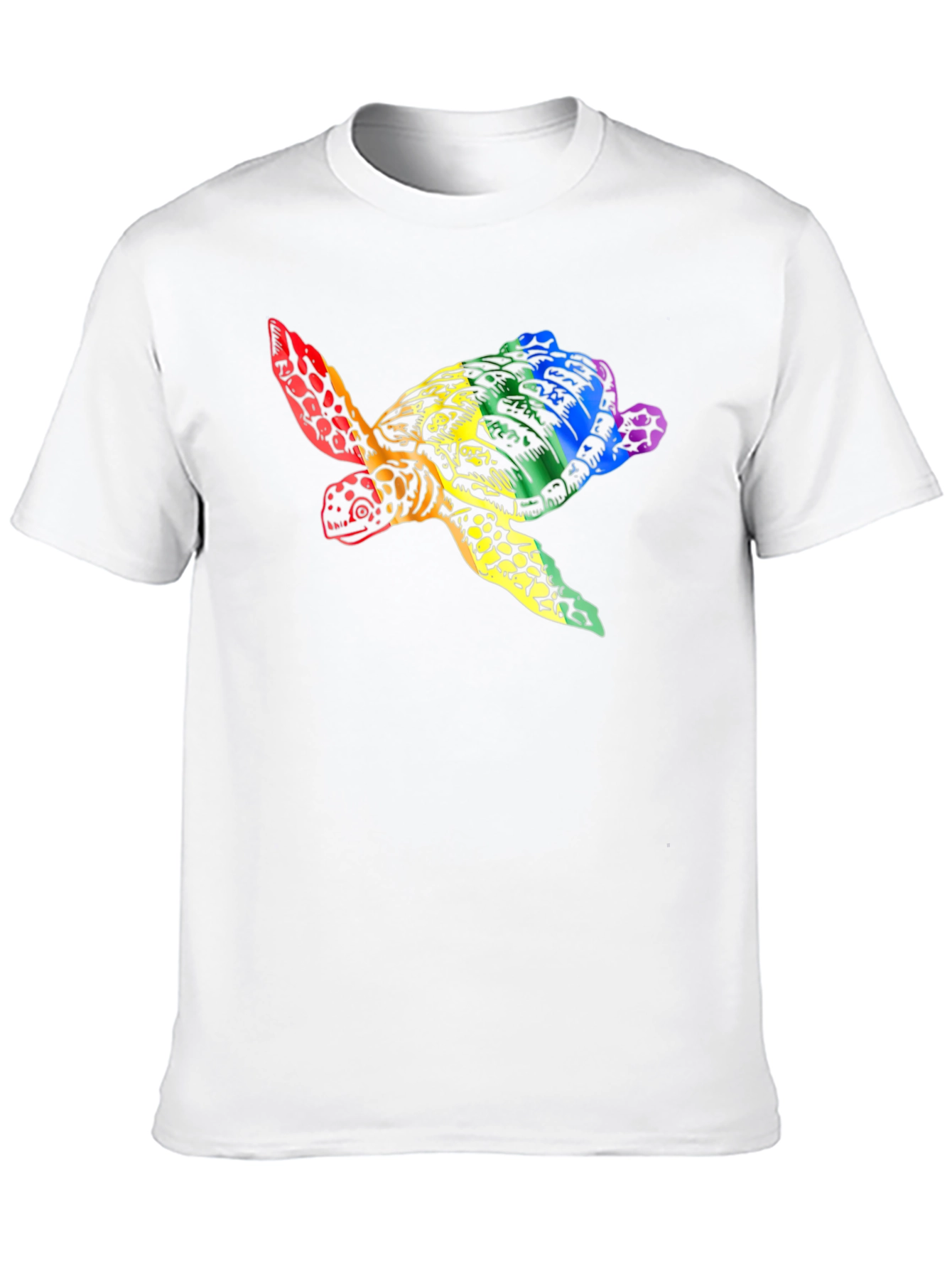 Rainbow Turtle Graphic Tee - Black Unisex T-Shirt