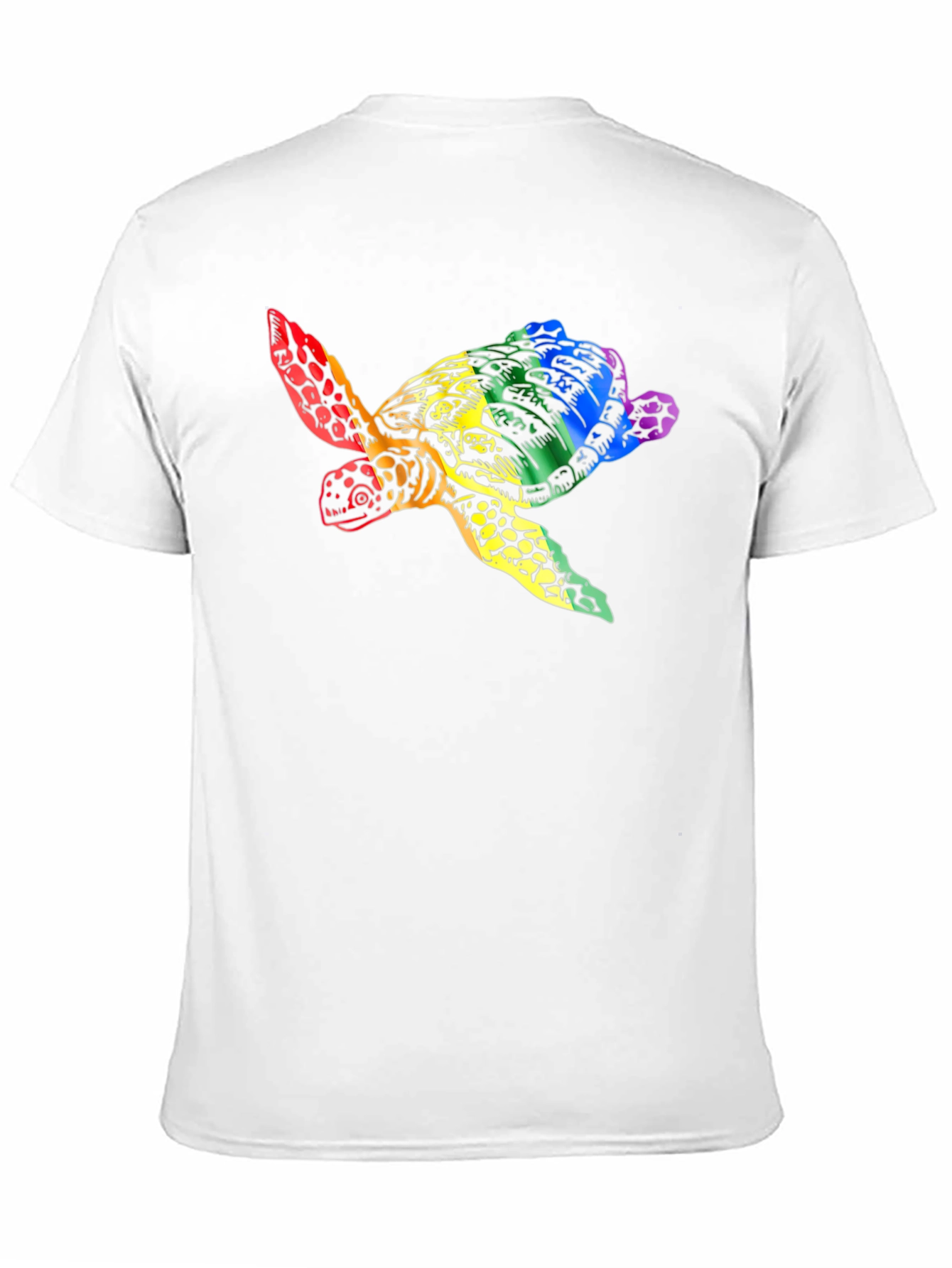 Rainbow Turtle Graphic Tee - Black Unisex T-Shirt