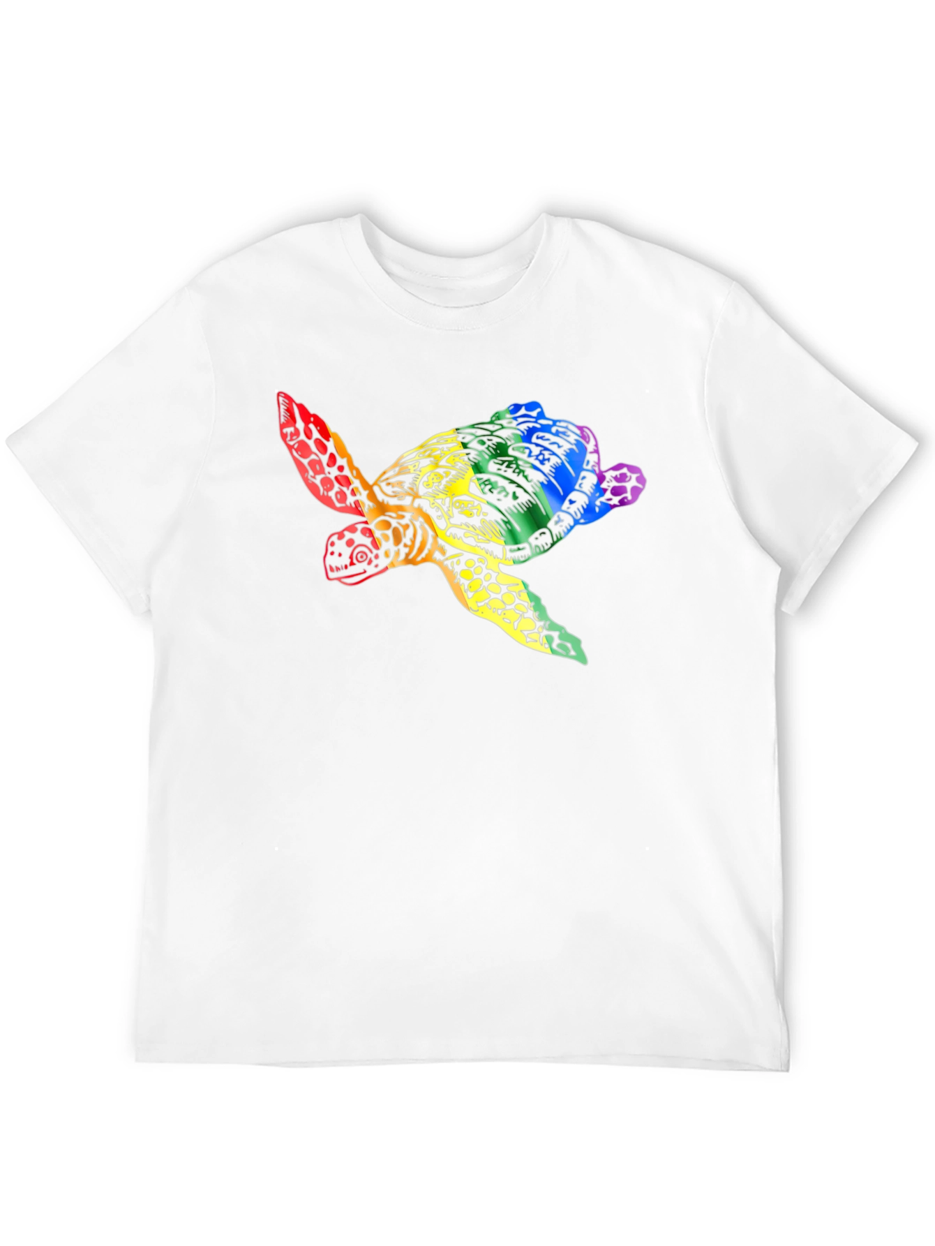 Rainbow Turtle Graphic Tee - Black Unisex T-Shirt
