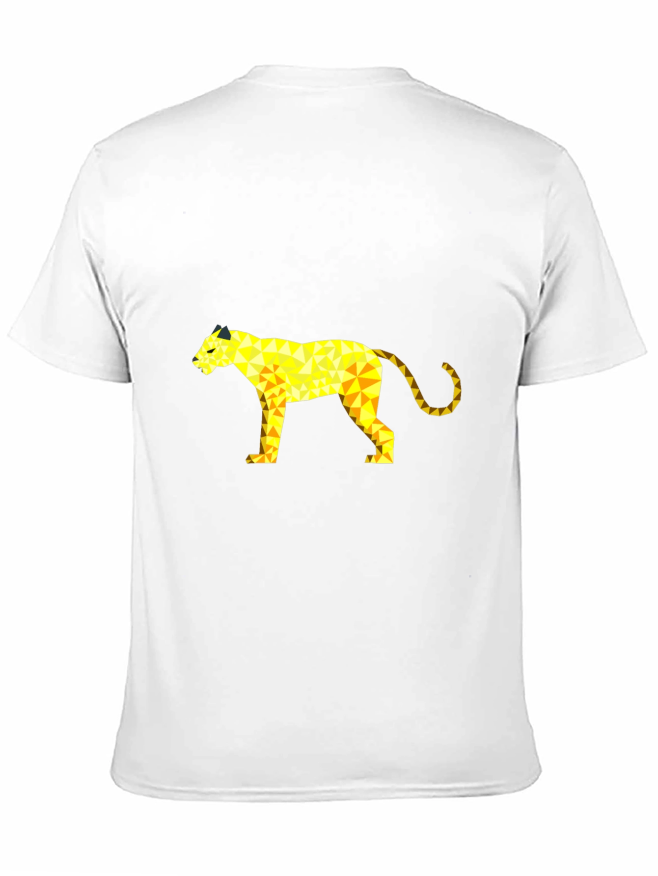 Geometric Panther Graphic Tee - Black
