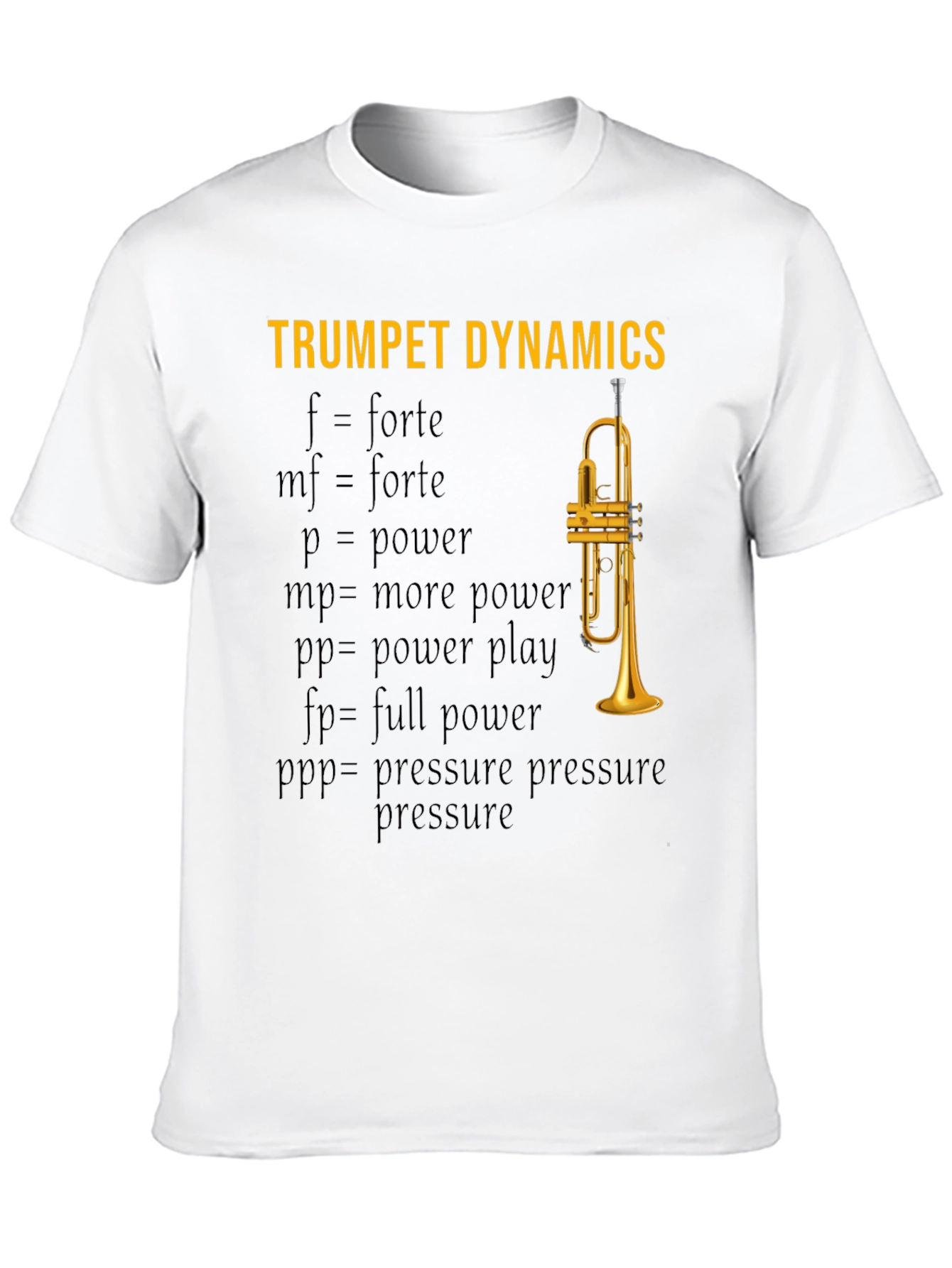 Trumpet Dynamics T-Shirt - Music Lover Apparel