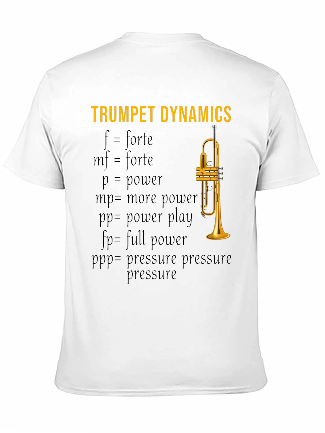 Trumpet Dynamics T-Shirt - Music Lover Apparel