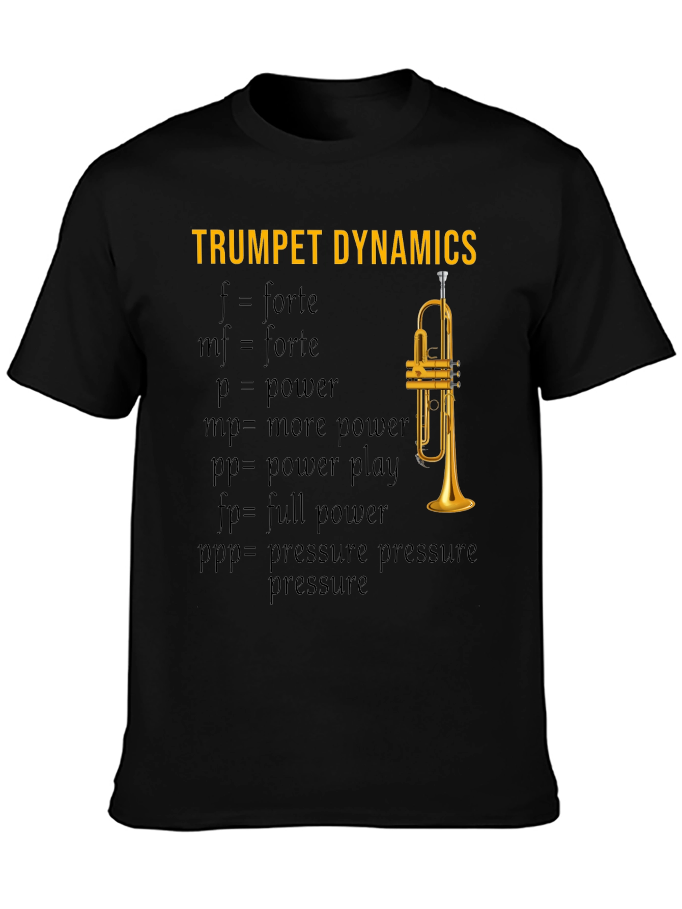 Trumpet Dynamics T-Shirt - Music Lover Apparel