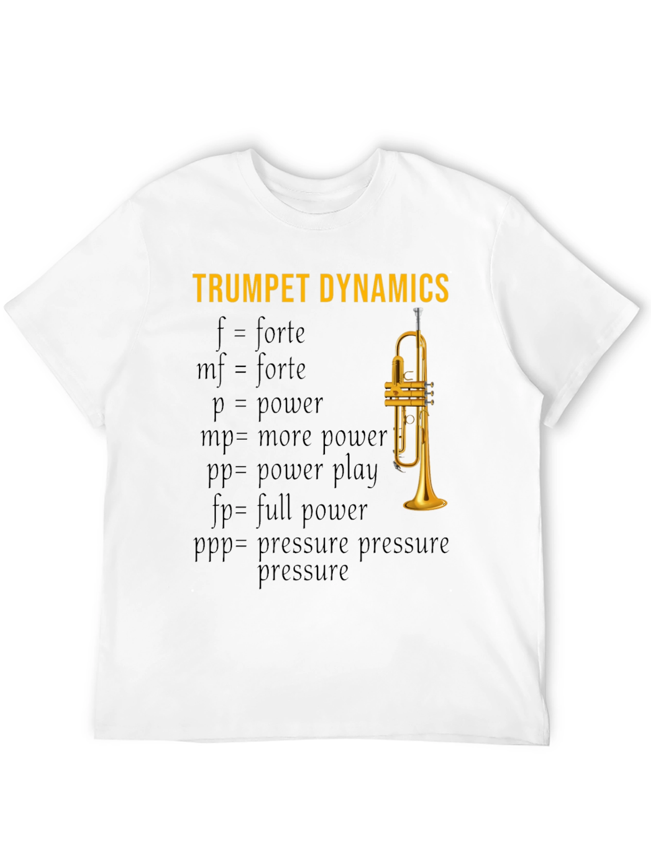 Trumpet Dynamics T-Shirt - Music Lover Apparel
