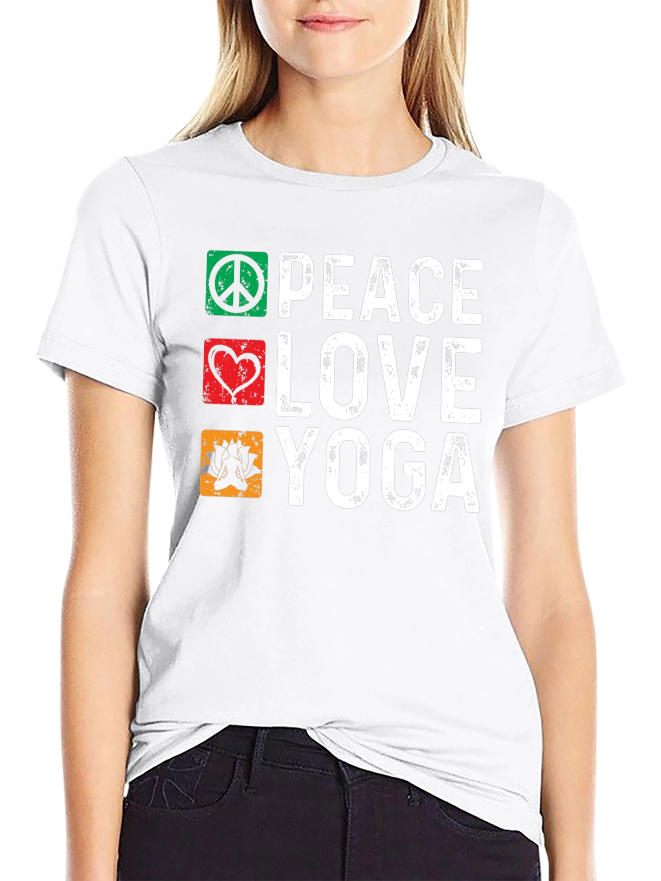 Peace Love Yoga Graphic Tee