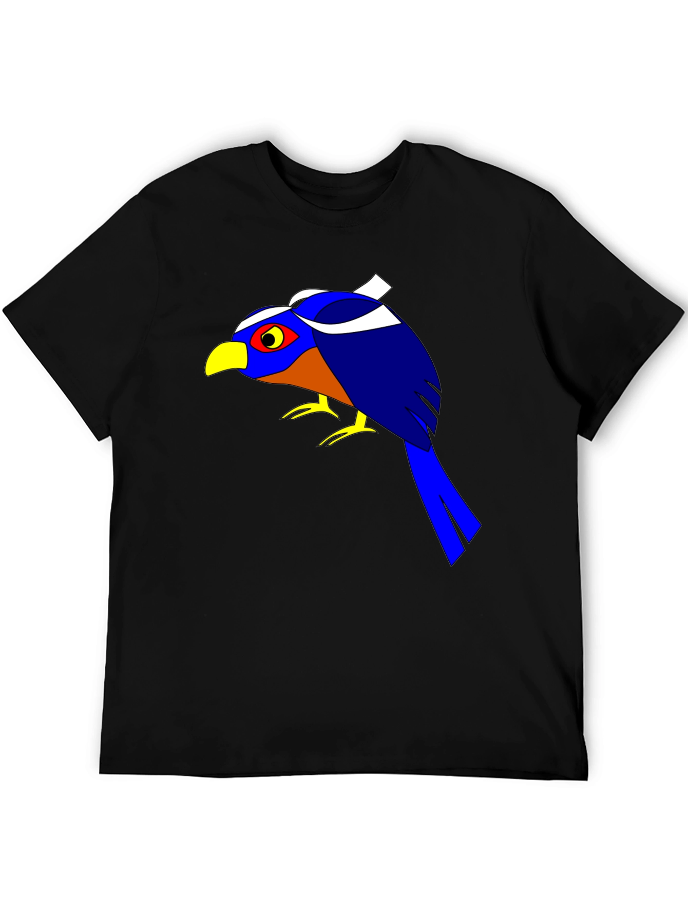 Bold Bird Graphic Tee - Black Cotton T-Shirt