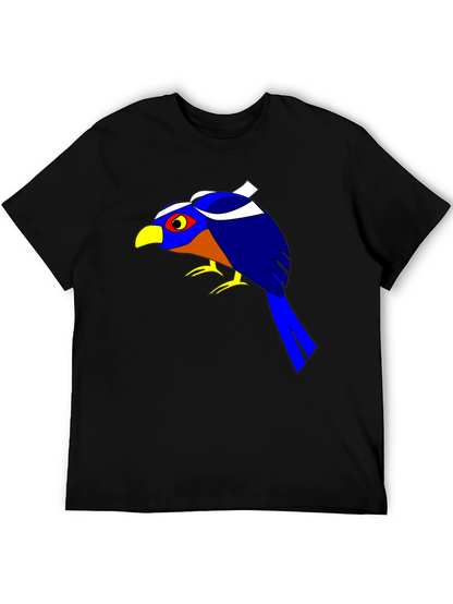 Bold Bird Graphic Tee - Black Cotton T-Shirt