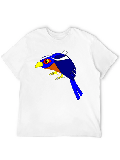 Bold Bird Graphic Tee - Black Cotton T-Shirt
