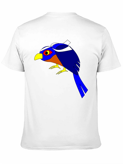 Bold Bird Graphic Tee - Black Cotton T-Shirt