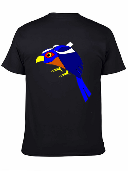 Bold Bird Graphic Tee - Black Cotton T-Shirt