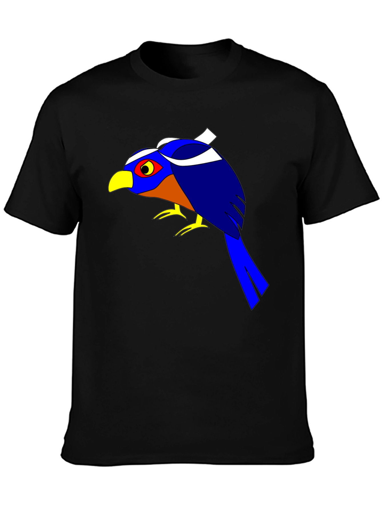 Bold Bird Graphic Tee - Black Cotton T-Shirt