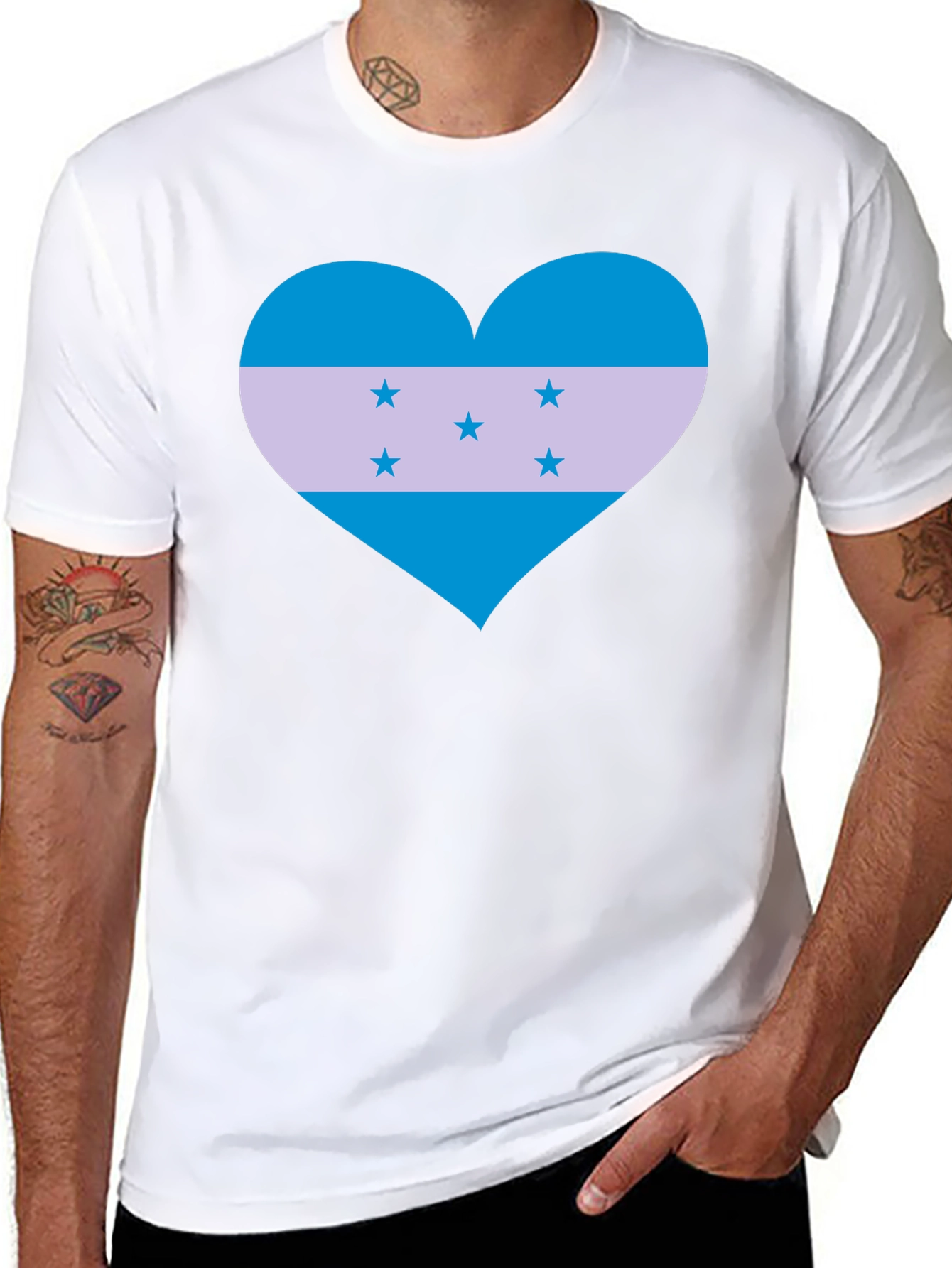 Honduras Flag Heart T-Shirt