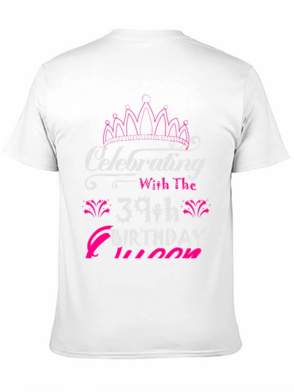 39th Birthday Queen Black T-Shirt