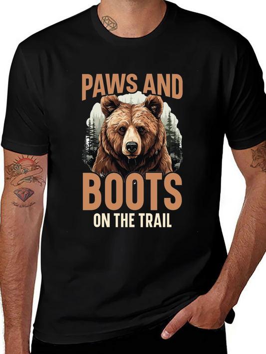 Paws and Boots Bear Graphic Tee