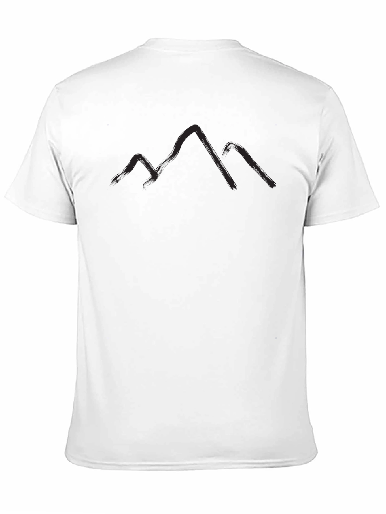 Mountain Silhouette Graphic Tee - Black Casual T-Shirt