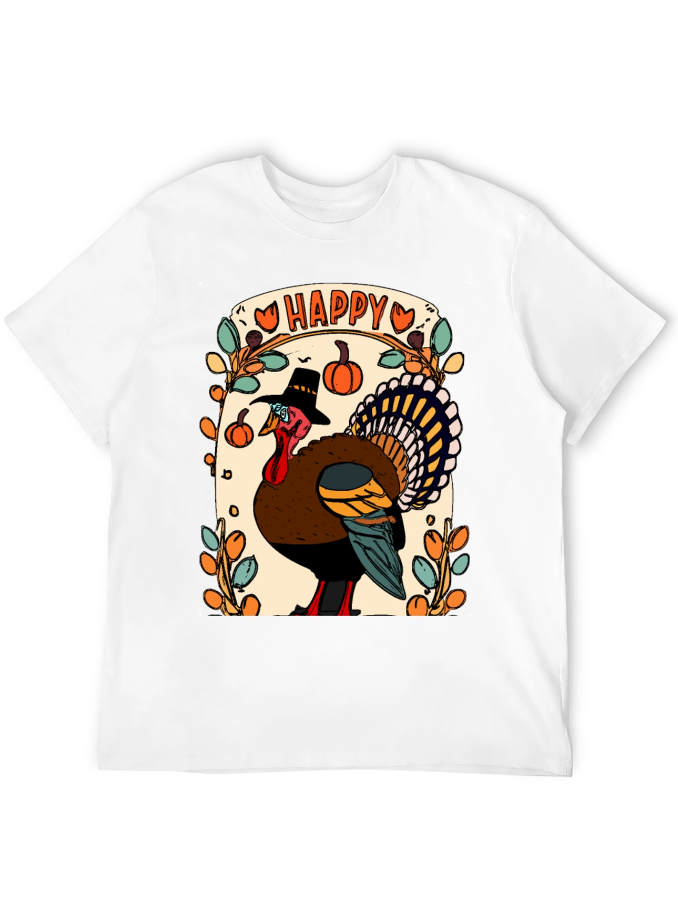 Happy Thanksgiving Turkey Graphic Tee