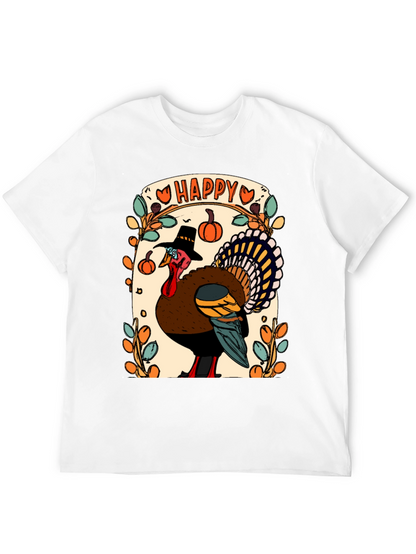 Happy Thanksgiving Turkey Graphic Tee