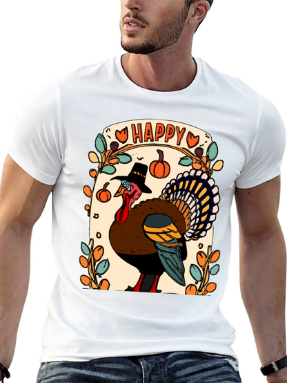 Happy Thanksgiving Turkey Graphic Tee
