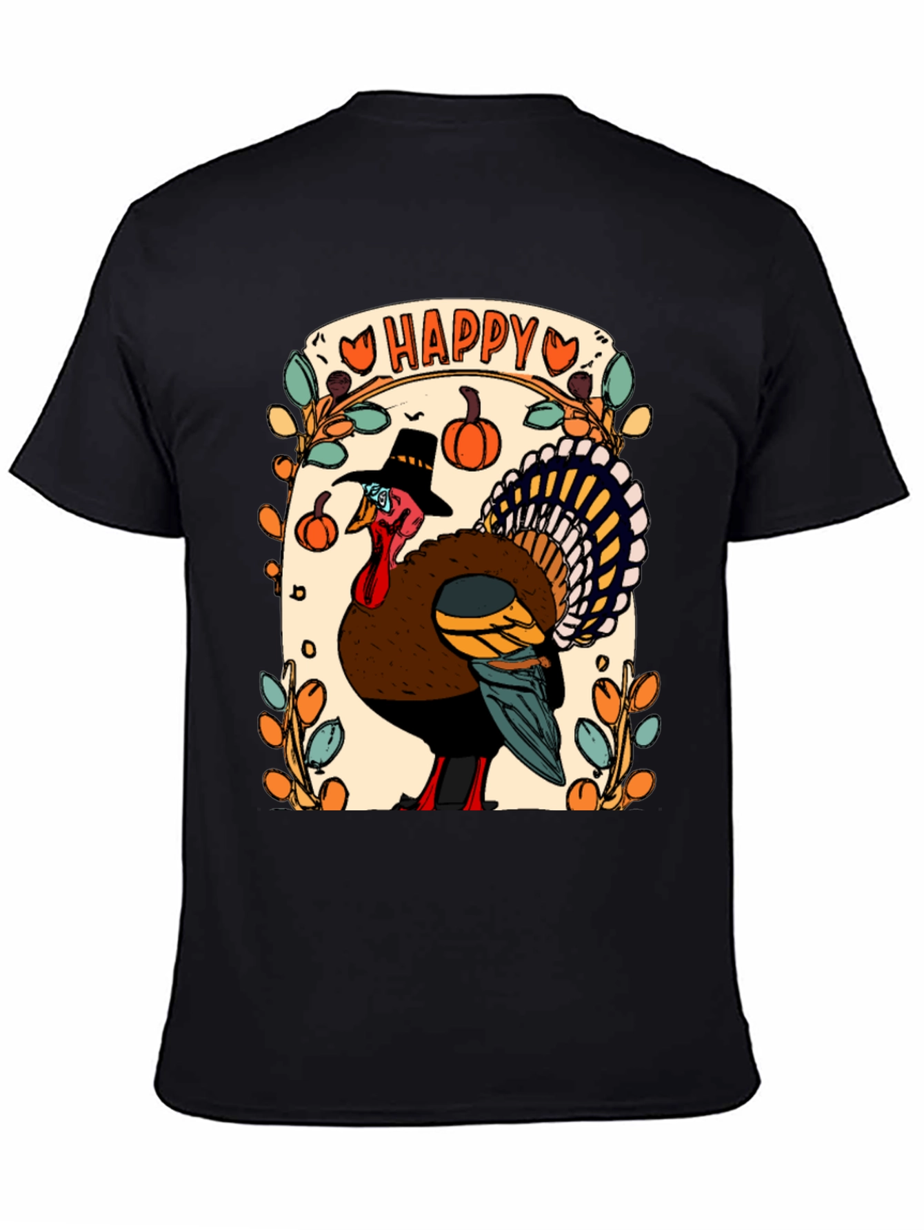Happy Thanksgiving Turkey Graphic Tee
