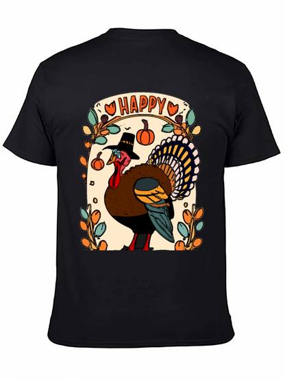 Happy Thanksgiving Turkey Graphic Tee