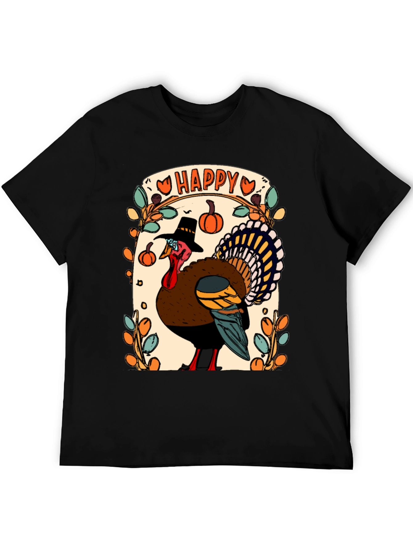 Happy Thanksgiving Turkey Graphic Tee