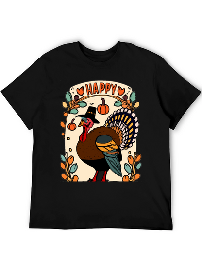 Happy Thanksgiving Turkey Graphic Tee