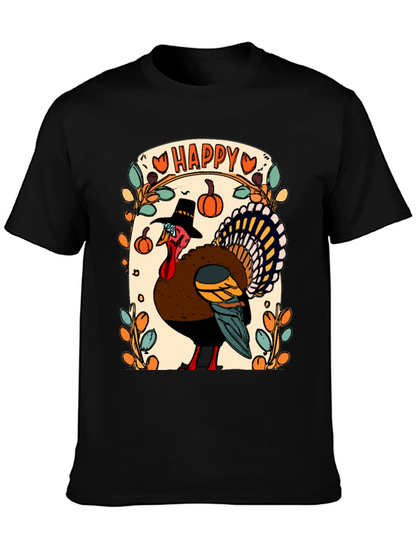 Happy Thanksgiving Turkey Graphic Tee