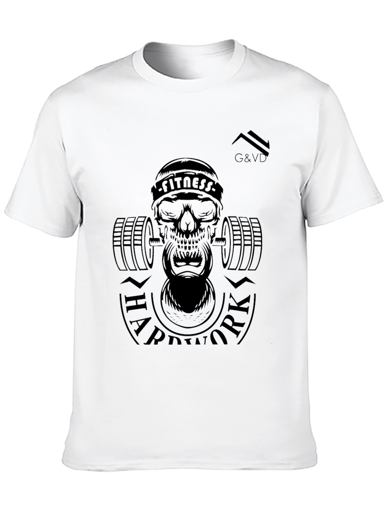 Fitness Skull Graphic Black T-Shirt