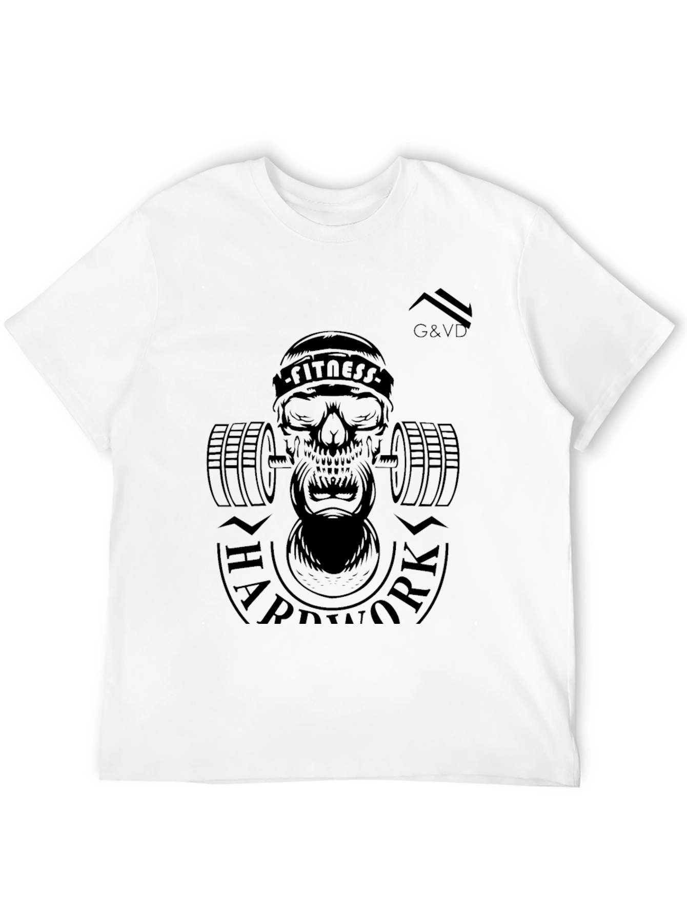 Fitness Skull Graphic Black T-Shirt