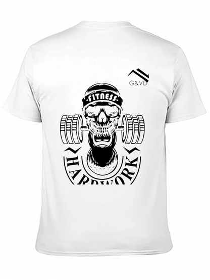 Fitness Skull Graphic Black T-Shirt
