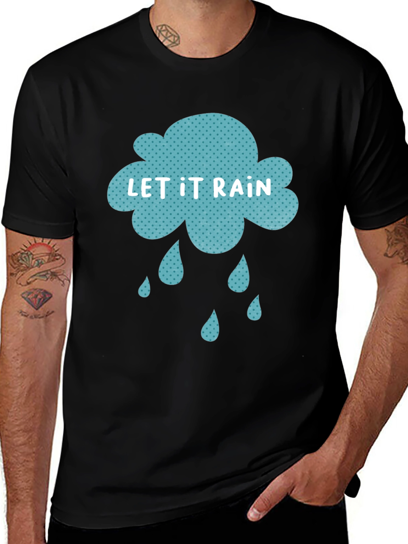Let It Rain Graphic Tee - Stylish Comfort