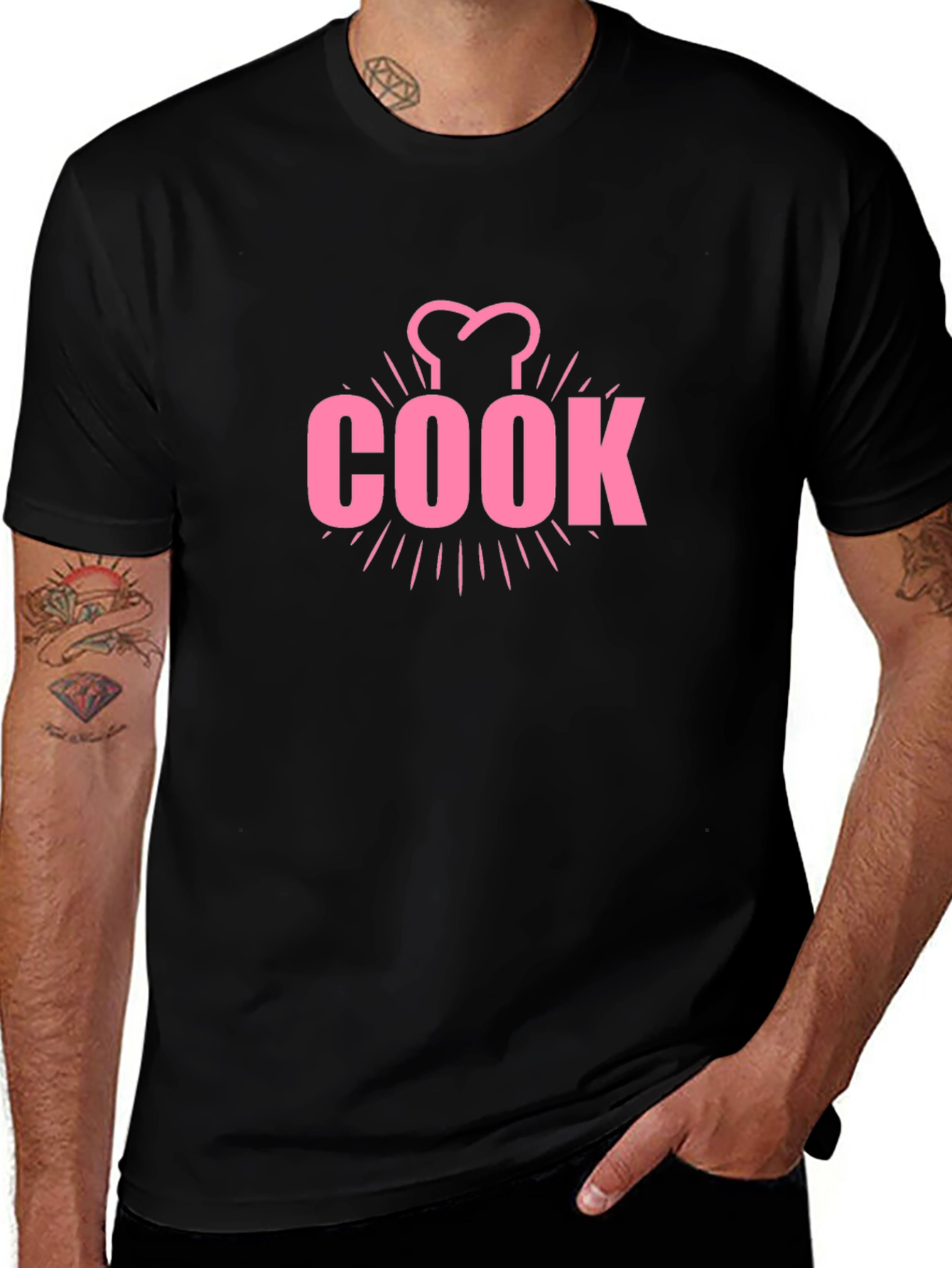 Chef Cook T-Shirt - Pink Design