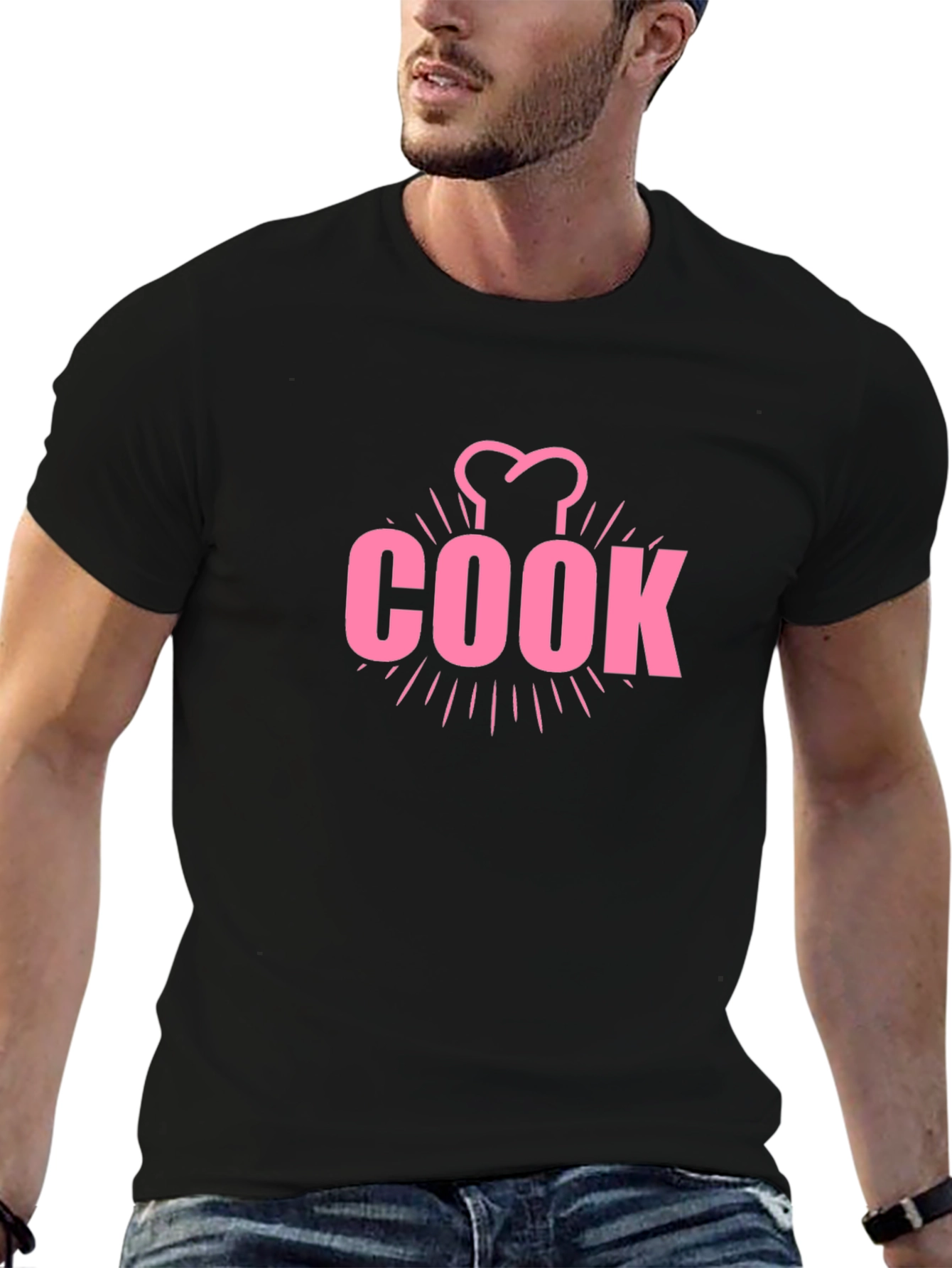 Chef Cook T-Shirt - Pink Design
