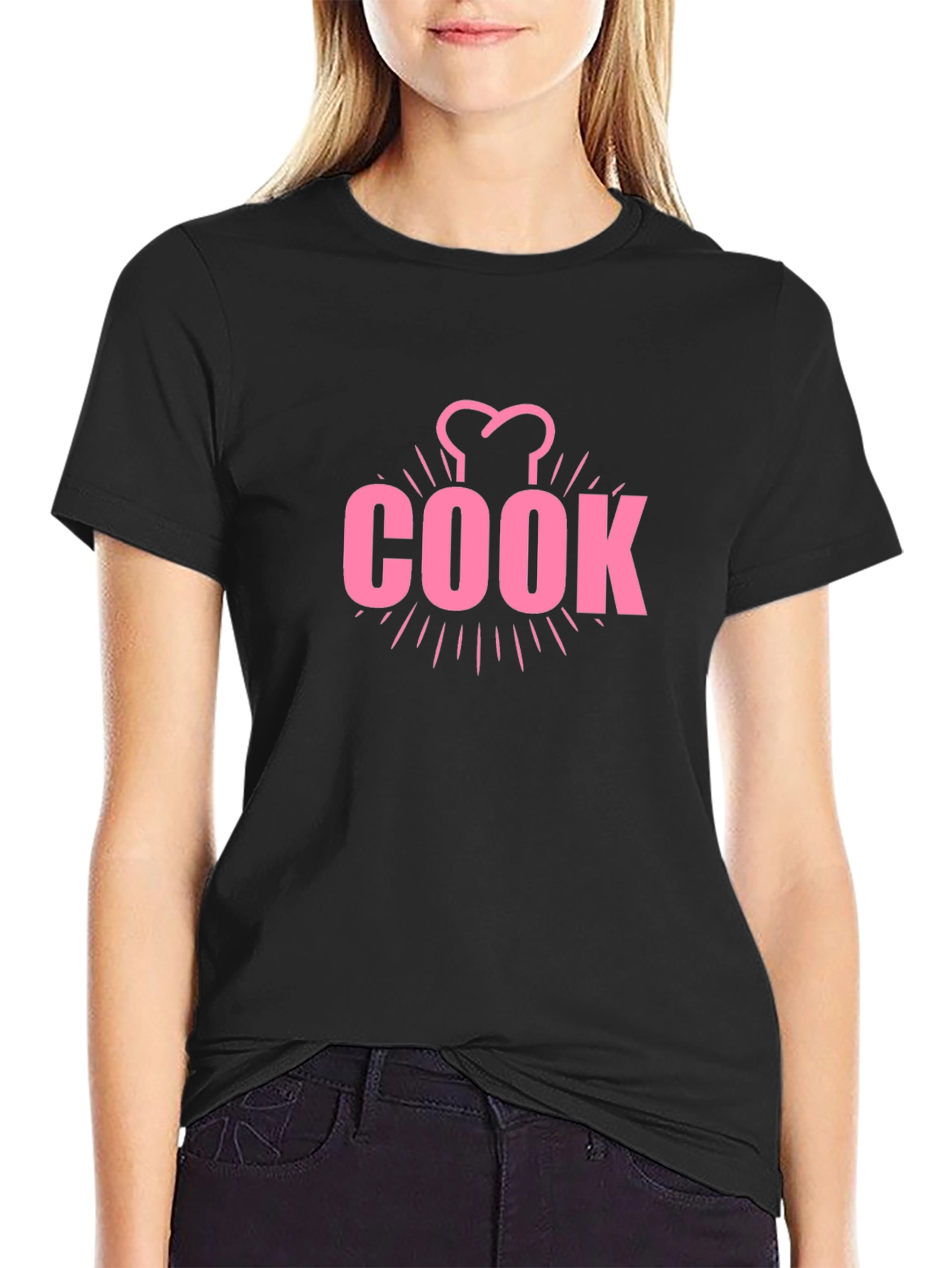 Chef Cook T-Shirt - Pink Design