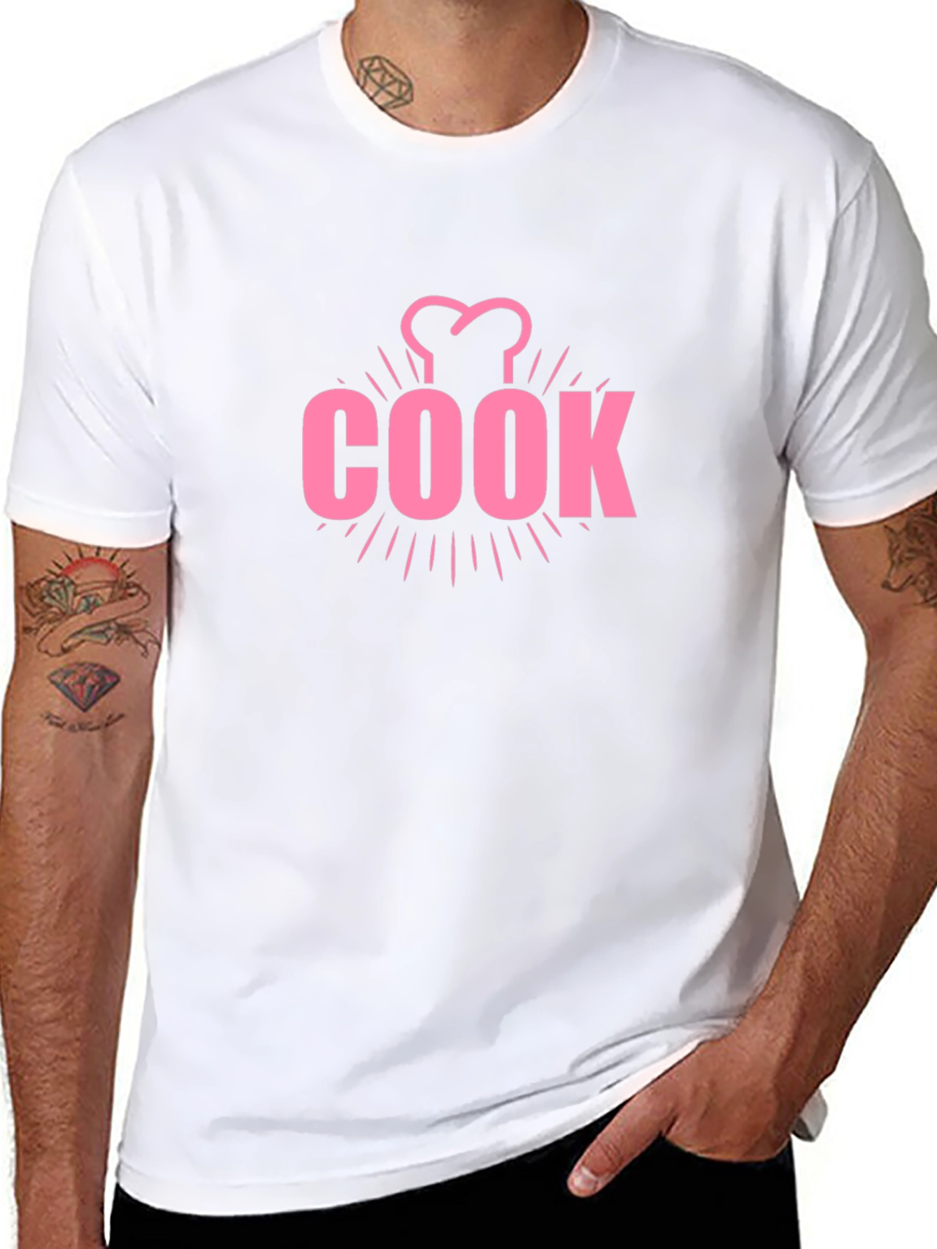 Chef Cook T-Shirt - Pink Design